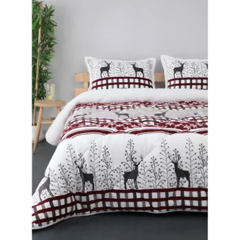 Jorgan Comforter set bračni krevet 200x220 cm poliester silikonska vlakna 2 jastučnice PVC torba – trendova.rs
