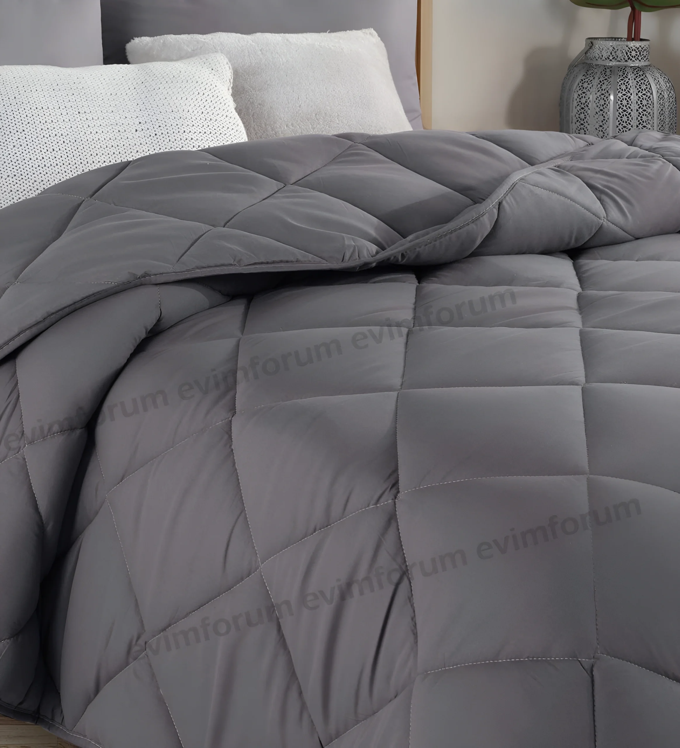 Zimski jorgan Formeya Soft antracit siva mikrofiber silikonsko punjenje antibakterijalan 155x215 cm – trendova.rs