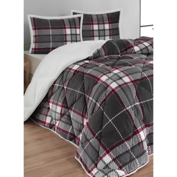 Jorgan Merinos Anna set siva 220x240 cm 100% poliester 2 jastučnice 3-delni set bračni krevet – trendova.rs