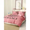 Posteljina 6-delna pamučni saten 3D digitalna štampa roze 200x220 cm poklon kutija – trendova.rs