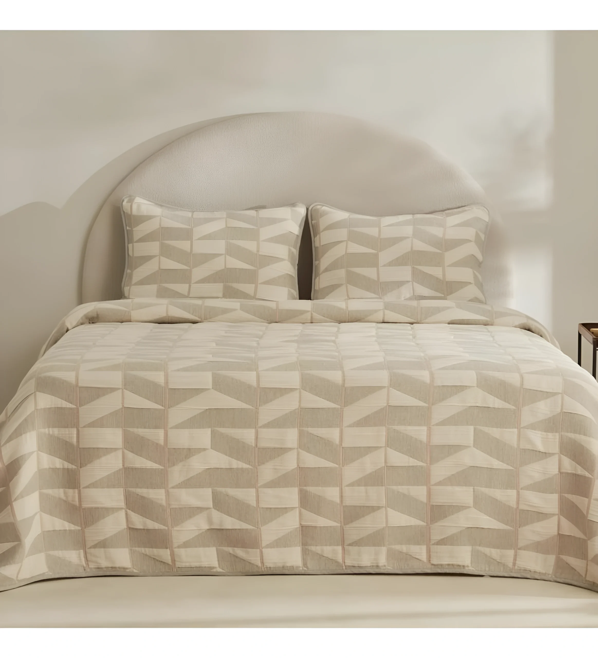 Prekrivač Karaca Home Estella svetlo siva 240x260 cm 50% pamuk poliester 2 jastučnice bračni krevet – trendova.rs