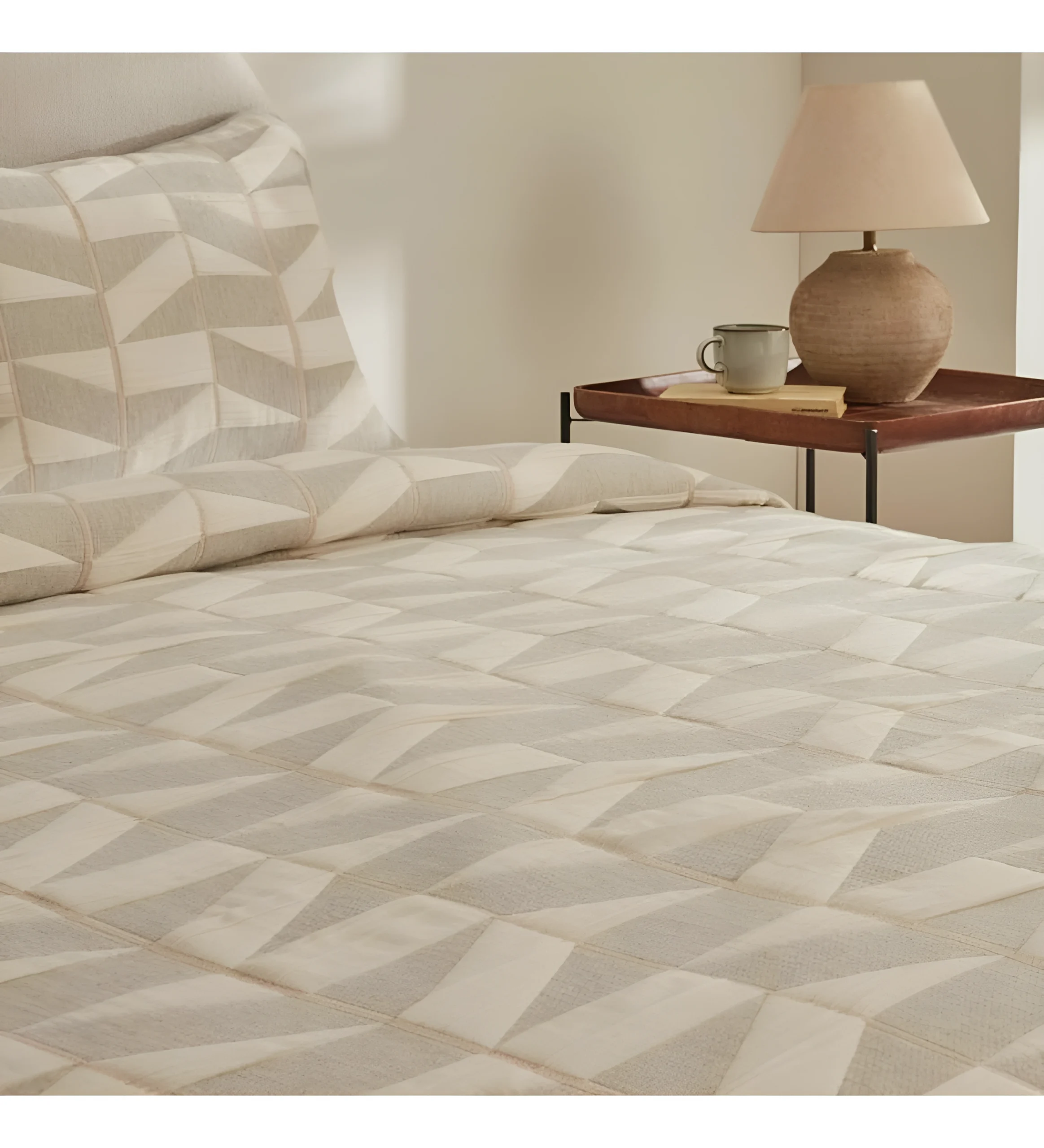 Prekrivač Karaca Home Estella svetlo siva 240x260 cm 50% pamuk poliester 2 jastučnice bračni krevet – trendova.rs