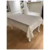Stolnjak laneni Nida bež 140x200 cm prirodna tekstura lana otporan na mrlje za trpezarijski sto – trendova.rs