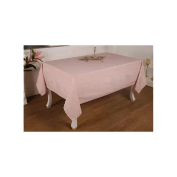 Stolnjak žakard Demet Lüx puder roze polycotton gipir detalji 160x260 cm za trpezarijski sto – trendova.rs